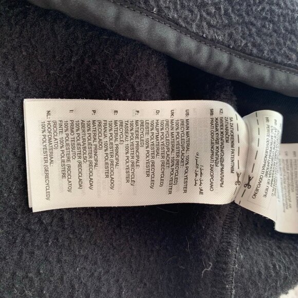 Adidas black fleece crop quarter button long sleeve pullover sweatshirt - Picture 8 of 10